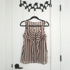 Stripes and Bow Sleeveless Top